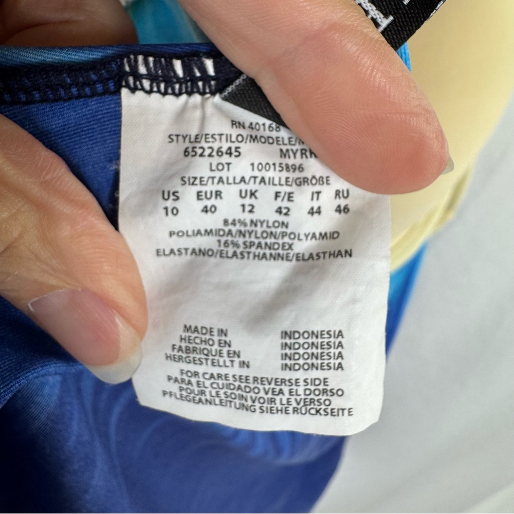 Miraclesuit Oceanic Blue Swimwear Underwire, sewn in cups size 10 - Picture 7 of 7